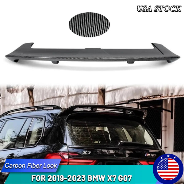 Aileron de toit aspect carbone BMW X7 G07 M Sport — vue 1