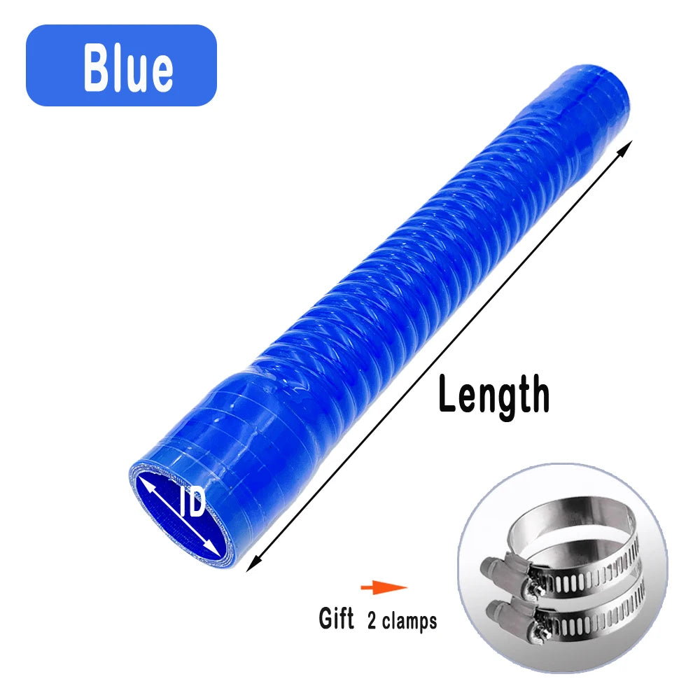 ID 16~75MM Bleu Universel Auto Silicone Durite Flexible Intercooler Hose Admission d’air Pipe Radiateur Tube 32 35 38 40 45 5