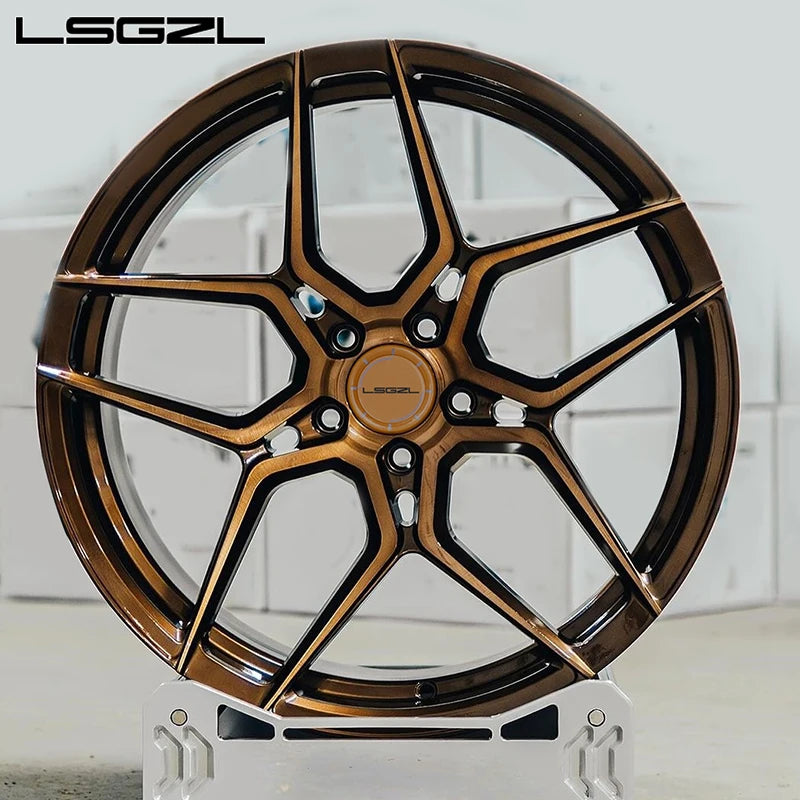 Jantes Forgées Monobloc Bronze Brossé BMW/Ferrari/Audi 5x120/5x130/5x114.3 – 16 à 26 Pouces – Jantes & Roues | OURANE.COM