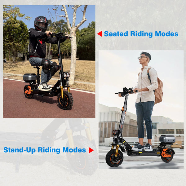 Trottinette électrique pliable pour adultes Ruitoo M5 PRO avec cadre en aluminium, pneu avant 11'', pneu arrière 10'', kit d'