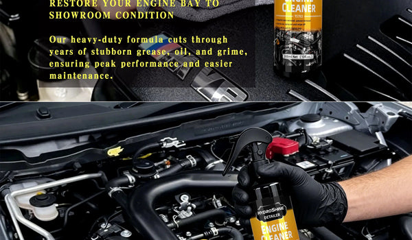 Nettoyant moteur Hydroshine : Décontamination puissante pour le compartiment moteur de la voiture, outil de nettoyage, spray