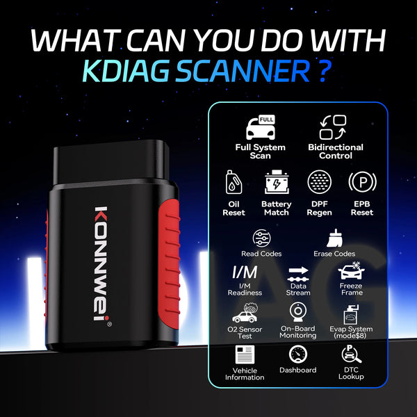 Valise diagnostic KONNWEI KDIAG Bluetooth 5.0 multi-marques — vue 5