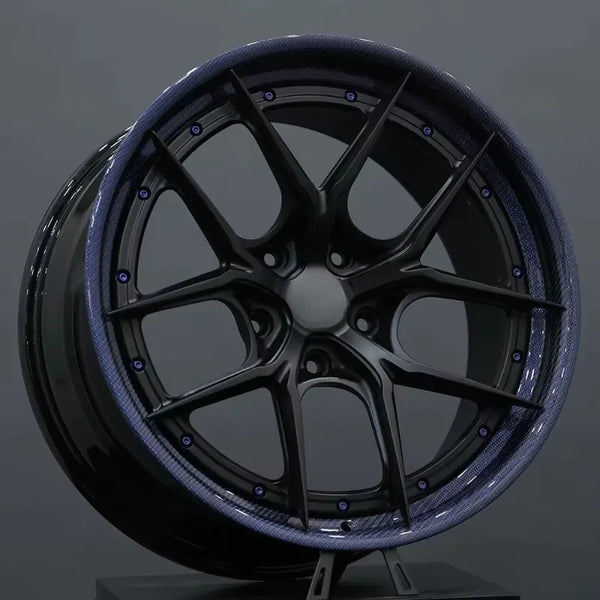 Jantes en alliage tout-terrain noires teintées 17-18 pouces 6 trous 135 139,7 mm, roues prêtes à être expédiées pour SUV d'av