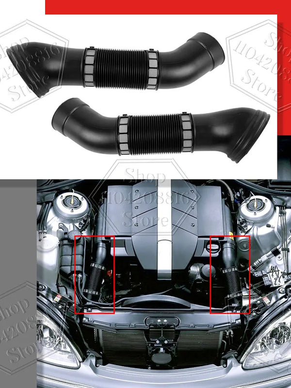 Conduit d'admission d'air de voiture gauche / droite Tuyau OE:1120943682 1120943782 Haute qualité pour Mercedes W220 S280 S32