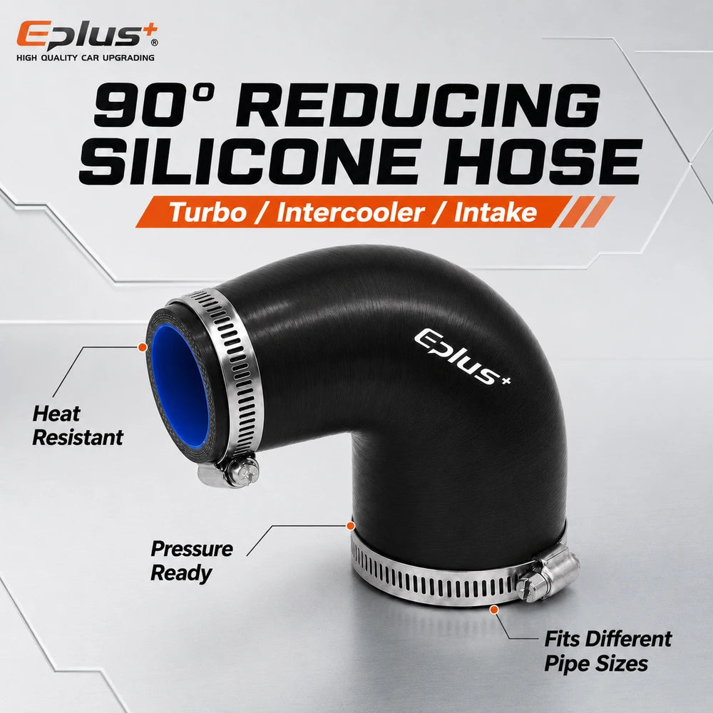Durite Silicone Noire 90° Réductrice pour Turbo et Intercooler – Admission & performance | OURANE.COM