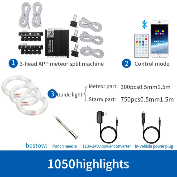 Kit ciel étoilé 12 V avec commande Bluetooth — vue 10