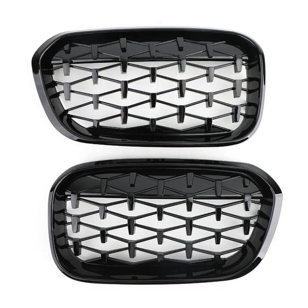 XVIP calandre de course de calandre de pare-chocs avant pour BMW série 1 F20 F21 2015-2019 Grilles noires brillantes à Double