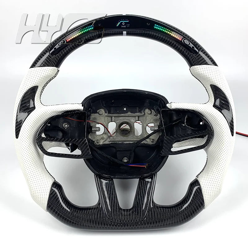 Volant sport en fibre de carbone pour Dodge Charger 2014-2024, forme F1