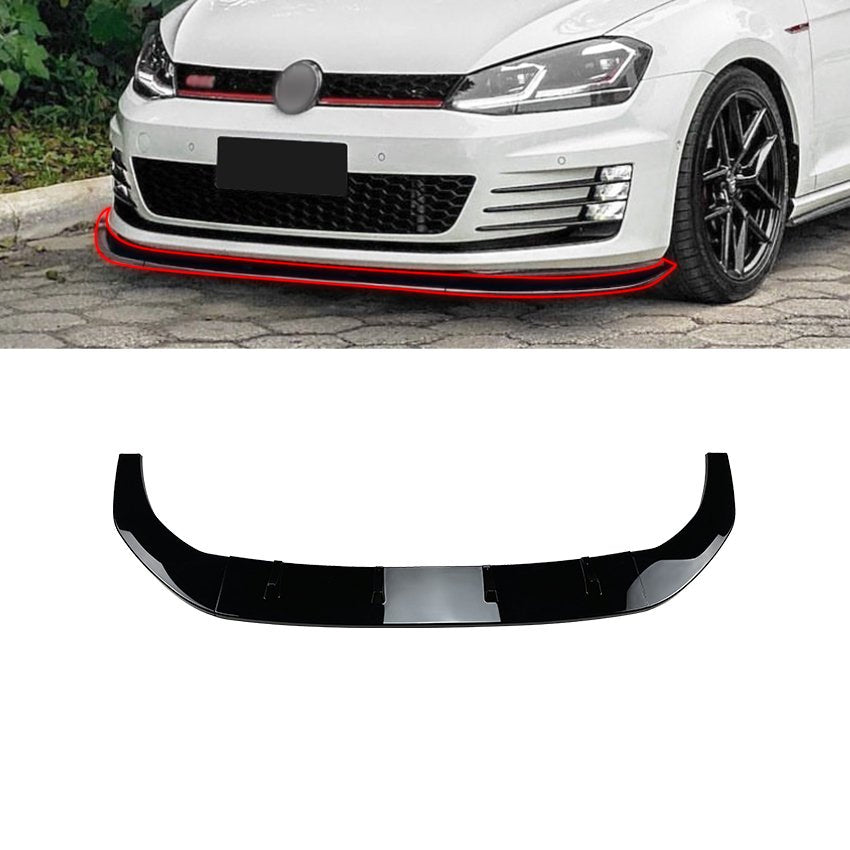 Vente d'usine de lèvre de pare-chocs avant pour Golf Mk7 Gti R Rline 2013-2016 Kit de carrosserie Accessoires de voiture
