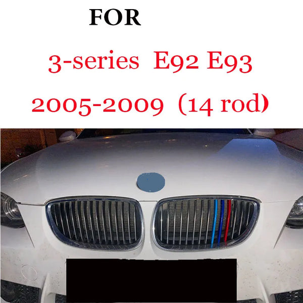 Bandes de garniture de calandre avant, 3 pièces, pour BMW série 1 2 3 4 5 6 7 8 X1 X2 X3 X4 X5 X6 X7 Z4 E46 E90 F30 E60 E81 F