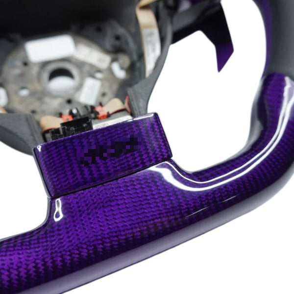 Volant carbone cuir avec écran LED pour Volkswagen B6 et Golf 5 GTI R