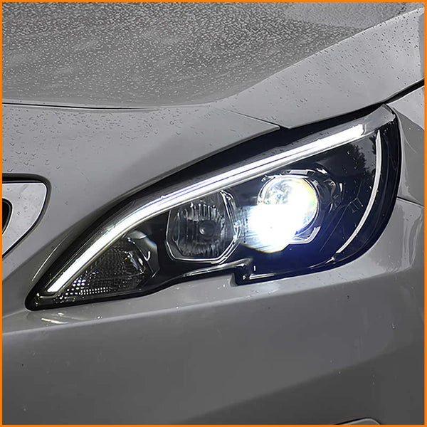 Phares avant Bi-LED à clignotants dynamiques pour Peugeot 308 et 408 (2014–2019)