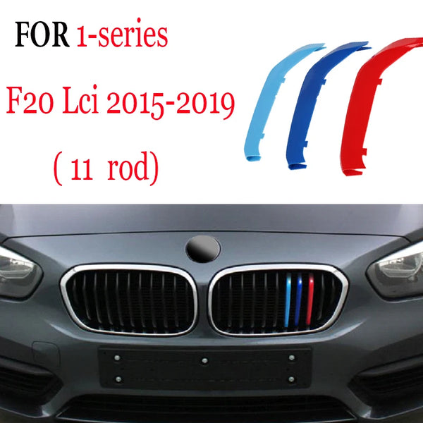 Bandes de garniture de calandre avant, 3 pièces, pour BMW série 1 2 3 4 5 6 7 8 X1 X2 X3 X4 X5 X6 X7 Z4 E46 E90 F30 E60 E81 F