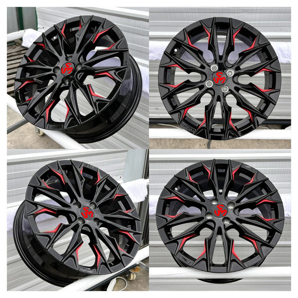 Jantes Forgées SJ Noir Brillant 22 pouces – Entraxe 5x114.3/5x120/6x139.7 – Honda, Toyota, Ford
