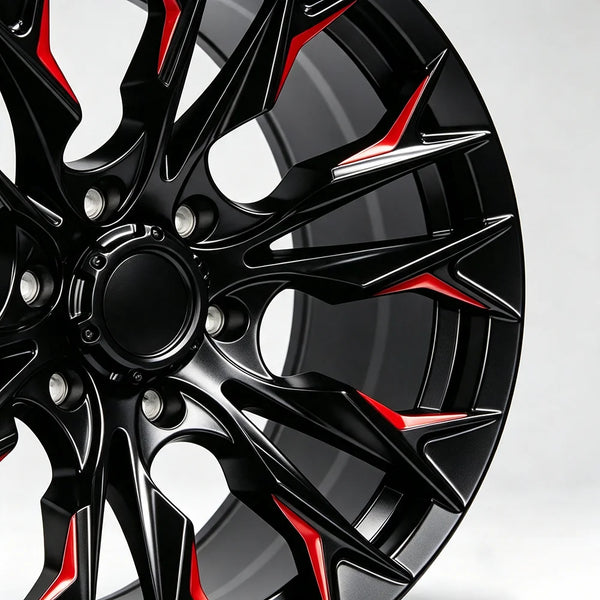New Hot Sales NEXUS RIM Gloss Black Red Accent Sport Alloy Wheel Rims 18-22 Inch 5x114.3 6x139.7 Fit Honda Toyota Ford S
