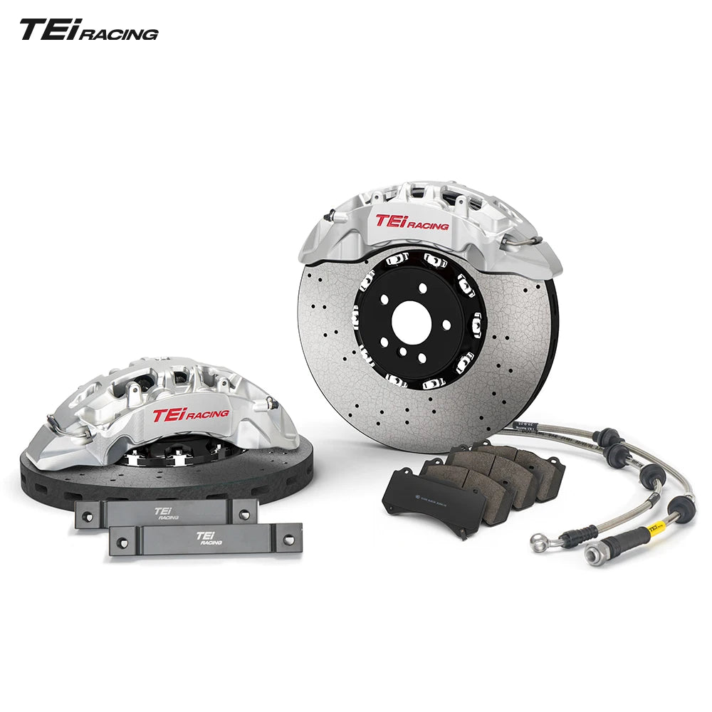 TEI S-X10 10 Piston Carbon Ceramic Big Brake kit 400mm 420mm 440mm Rotor pour tesla model s plaid – Version 2 - OURANE.COM