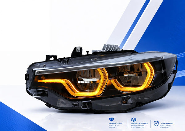 Phares LED DRL WLJ style IKON V2, 6000K blanc/jaune/ambre/rouge – BMW Série 4 F32/F33/F36/F80/F82/F8X, M3/M4
