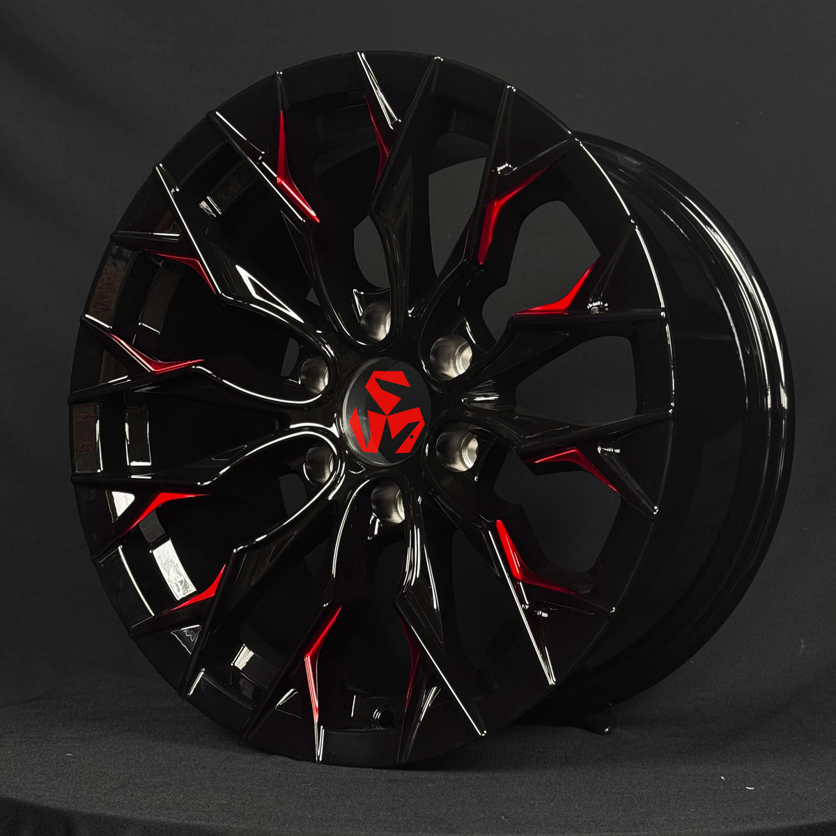 Jantes Forgées SJ Noir Brillant 22 pouces – Entraxe 5x114.3/5x120/6x139.7 – Honda, Toyota, Ford