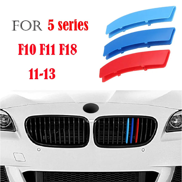 Bandes de garniture de calandre avant, 3 pièces, pour BMW série 1 2 3 4 5 6 7 8 X1 X2 X3 X4 X5 X6 X7 Z4 E46 E90 F30 E60 E81 F