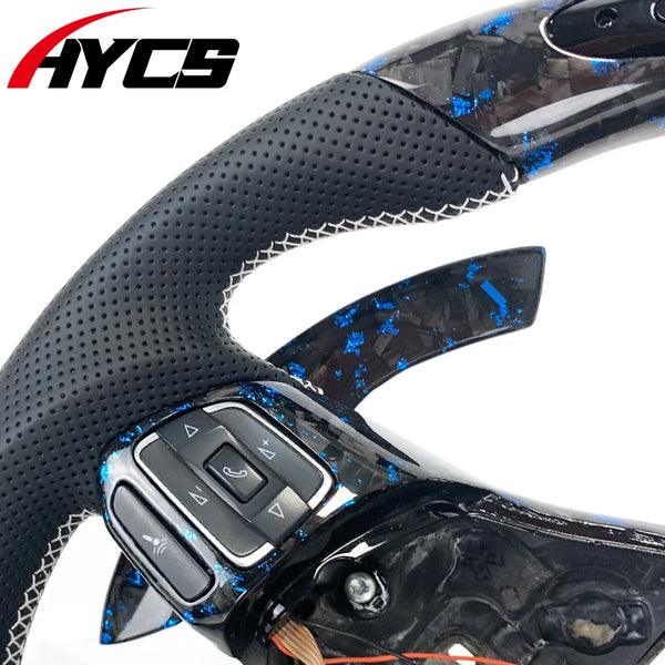Volant carbone sport LED haut de gamme pour Volkswagen Golf 6 et Polo GTI