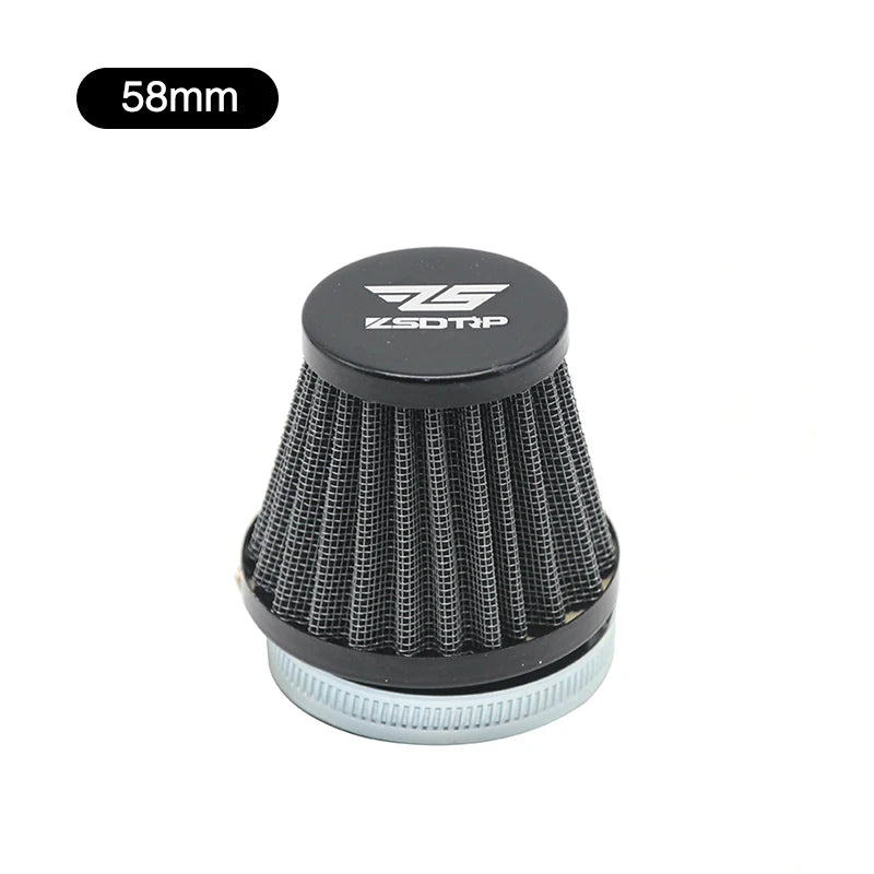 ZSDTRP Universel Moto Carburetor Clamp-On Filtre à Air 35mm 38mm 42mm 45mm 50mm 55mm 58mm Inlet Tapered Cleaner – Admission &