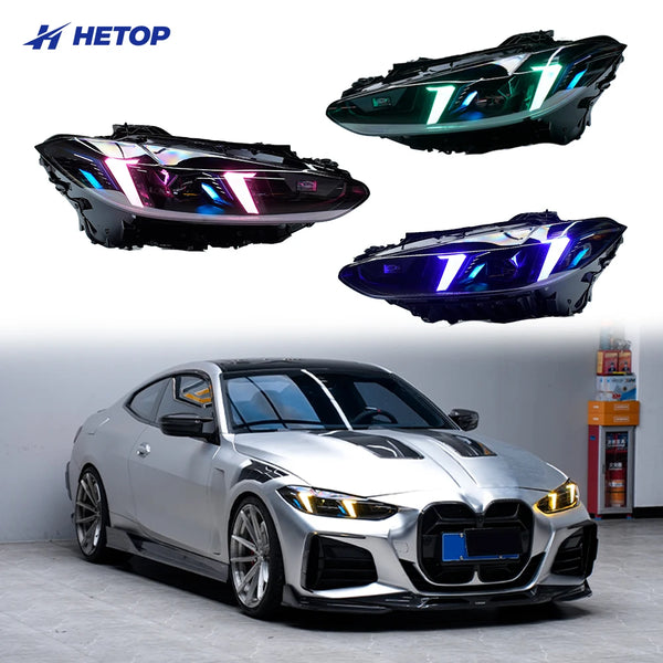 Phares LED RGB HETOP style Snake, plug & play – BMW Série 4 G22/M3 G80/M4 G82, 2021-2024