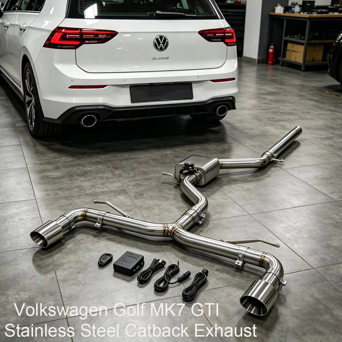 Ligne d’échappement à valve ING pour Golf 7 GTI