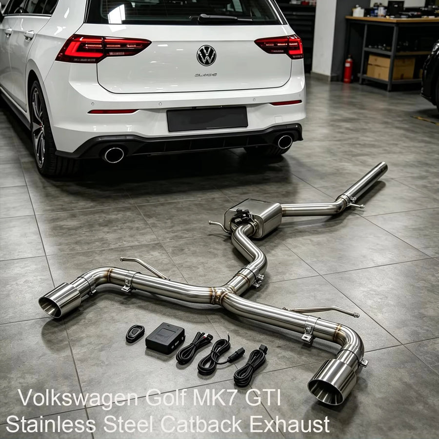 ING Catback Exhaust pour Volkswagen Golf MK7 GTI System Stainless Steel Pipe avec Valved Muffler Good Price automobile perfor