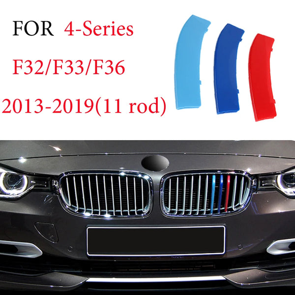 Bandes de garniture de calandre avant, 3 pièces, pour BMW série 1 2 3 4 5 6 7 8 X1 X2 X3 X4 X5 X6 X7 Z4 E46 E90 F30 E60 E81 F