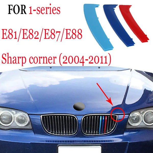 Bandes de garniture de calandre avant, 3 pièces, pour BMW série 1 2 3 4 5 6 7 8 X1 X2 X3 X4 X5 X6 X7 Z4 E46 E90 F30 E60 E81 F