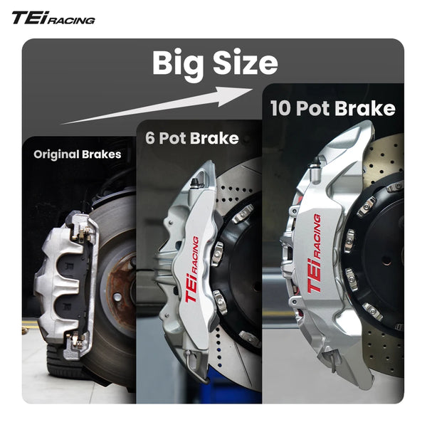 TEI S-X10 10 Piston Carbon Ceramic Big Brake kit 400mm 420mm 440mm Rotor pour tesla model s plaid – Version 1 - OURANE.COM