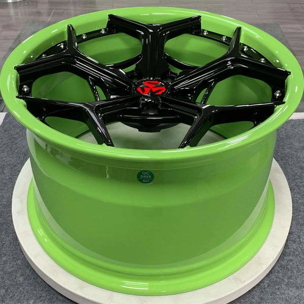 Jantes forgées SJ vertes, 15 à 22 pouces, entraxes 5x114,3/5x112/5x120