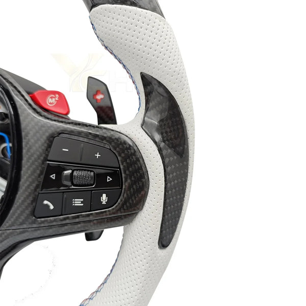 Volant carbone chauffant à vibration et écran LED pour BMW X3M, X5M et Série M