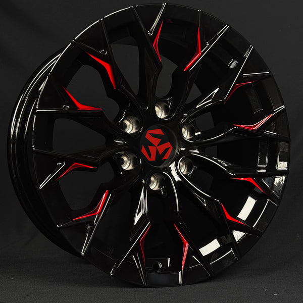 Jantes Forgées SJ Noir Brillant 22 pouces – Entraxe 5x114.3/5x120/6x139.7 – Honda, Toyota, Ford