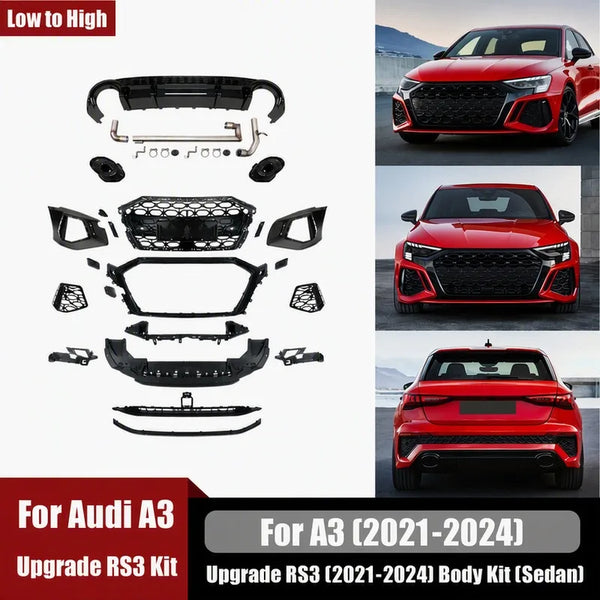 Kit Carrosserie Complet Style RS3 – Audi A3 8Y 2021-2024