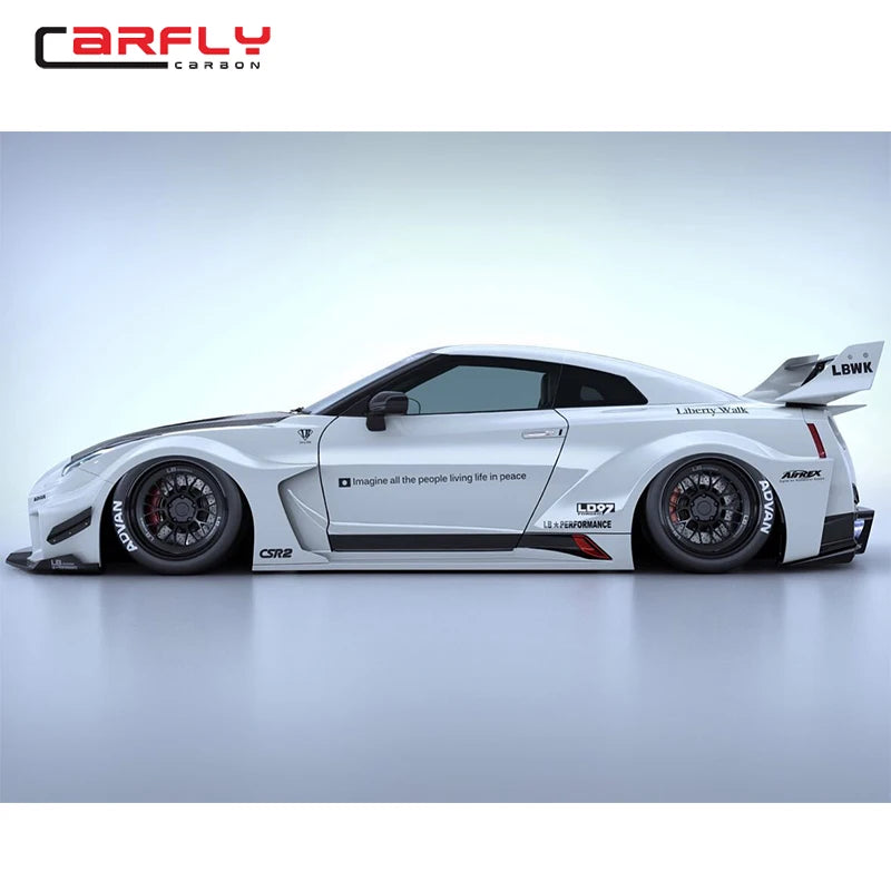 Kit carrosserie en fibre de carbone style LB pour Nissan GT-R R35