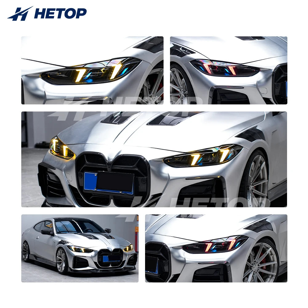 Phares LED RGB HETOP style Snake, plug & play – BMW Série 4 G22/M3 G80/M4 G82, 2021-2024
