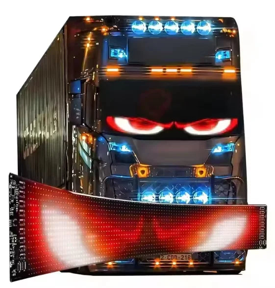 LED Matrix Pixel Panel DIY RGB personnalisé Animation programmable automobile Truck Advertising Logo Light contrôle par application Devil Eye Lamp