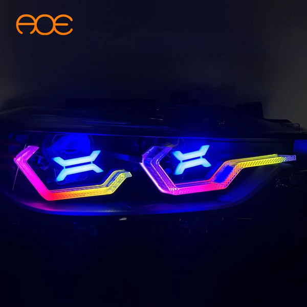 Feux de jour RGB pilotables par application, kit de 4 modules WS2812