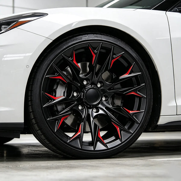 New Hot Sales NEXUS RIM Gloss Black Red Accent Sport Alloy Wheel Rims 18-22 Inch 5x114.3 6x139.7 Fit Honda Toyota Ford S