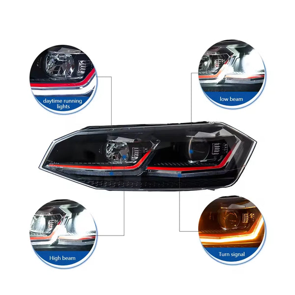 Phares LED lentille double L, projecteur Bi-LED – Volkswagen Polo 2017-2021