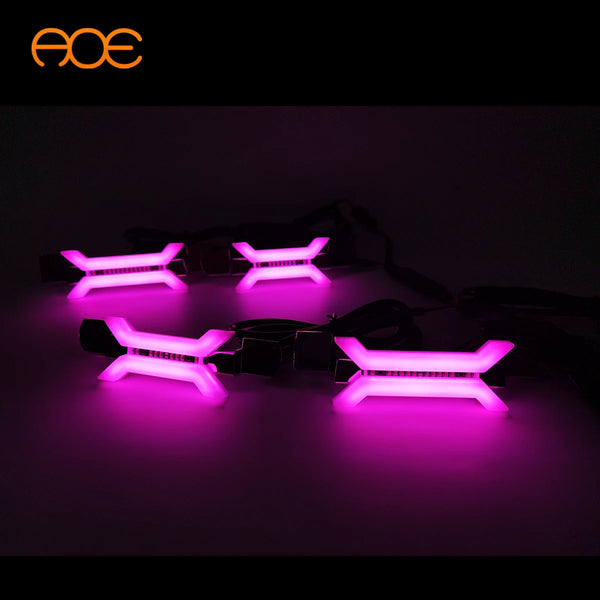 Kit 4 Feux de Jour LED RGB Chasing Pilotable par Application – Universel