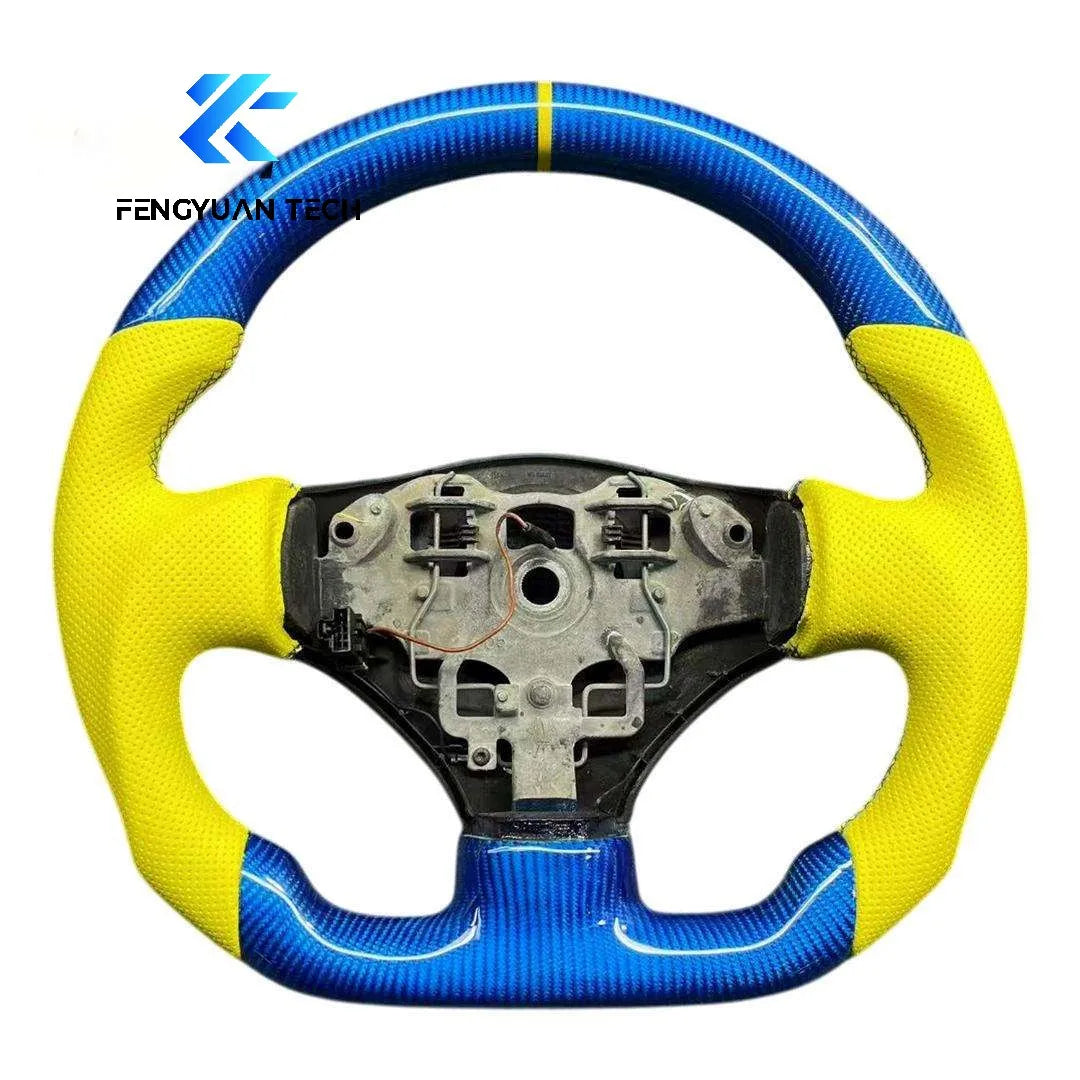 Volant sport en cuir chauffant et carbone forgé avec LED pour Peugeot RCZ, 206, 207, 208, 308, 408 et 508