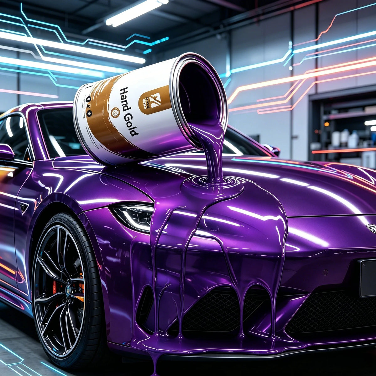 Peinture carrosserie violet métallisé 1K ou 2K