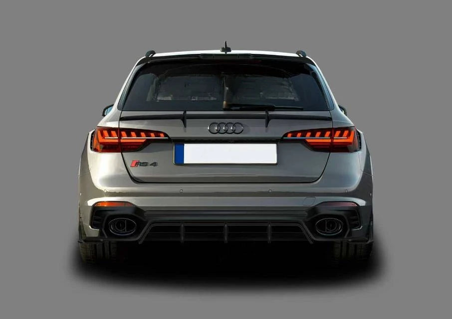 Kit Carrosserie Carbone Style Aulen pour Audi RS4 – Canards, Bas de Caisse, Lip, Diffuseur, Aileron – Carrosserie & aérodynamique | OURANE.COM