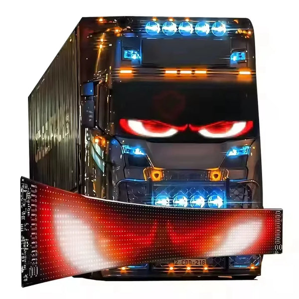 LED Matrix Pixel Panel DIY RGB personnalisé Animation programmable automobile Truck Advertising Logo Light contrôle par appli