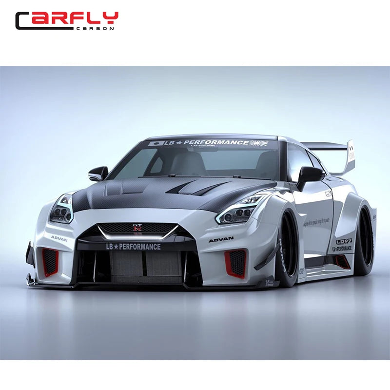 Kit carrosserie en fibre de carbone style LB pour Nissan GT-R R35