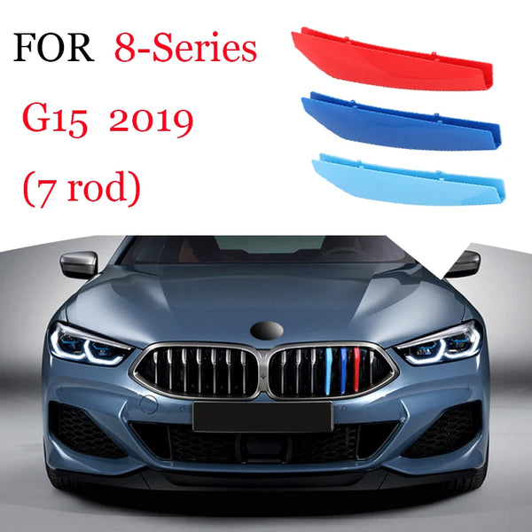 Bandes de garniture de calandre avant, 3 pièces, pour BMW série 1 2 3 4 5 6 7 8 X1 X2 X3 X4 X5 X6 X7 Z4 E46 E90 F30 E60 E81 F