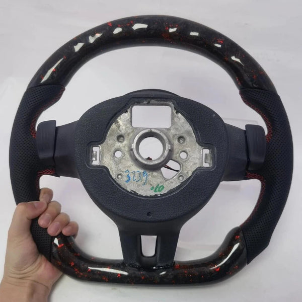 Volant carbone méplat pour Volkswagen Golf 5 R32, GTI et ED30