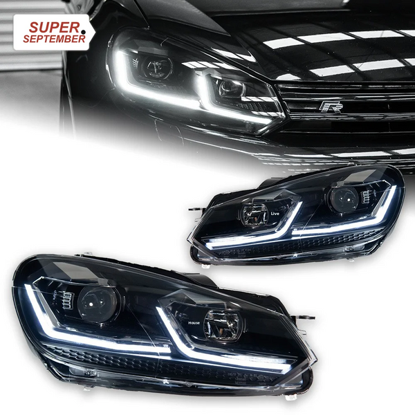 Phares LED à clignotant dynamique, 12V 30W – Volkswagen Golf 6, 2009-2012